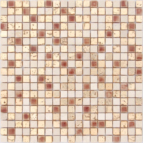 Мозаика из натурального камня Caramelle Mosaic Classica 12 бежево-коричневый 31х31 см