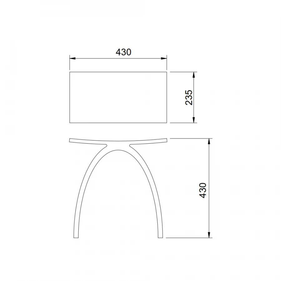 Стульчик для ванной прозрачный Abber Kristall AT1739Perle