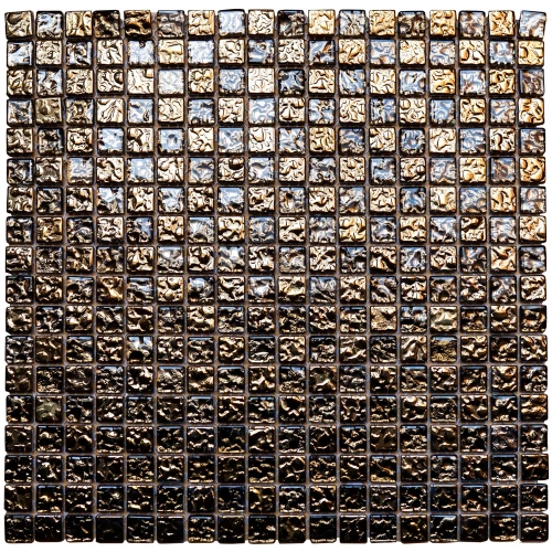 Мозаика Orro Mosaic Гласстоне Золотой Риф 15х15 глянцевая золотая 30х30 см