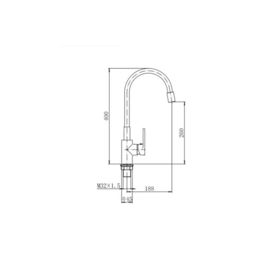 Смеситель для кухни Fashun с гибким изливом A4253+B05