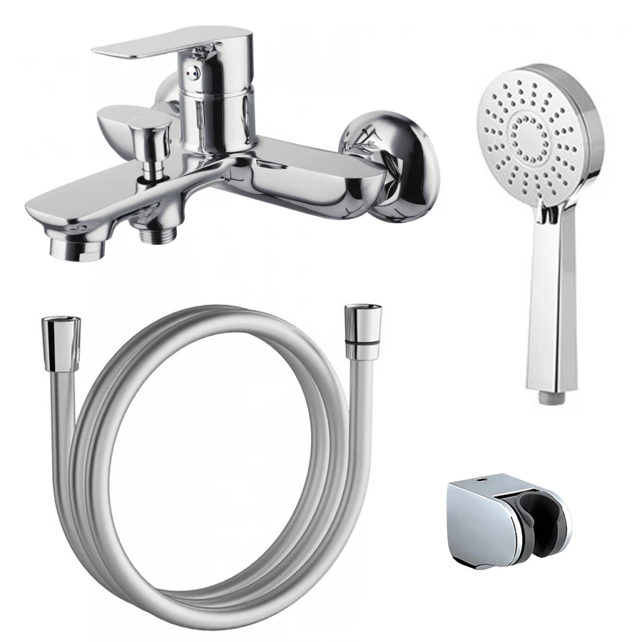 Смеситель для ванны Azario Avilla с ручным душем керамический картридж хром AZ-SU23394C