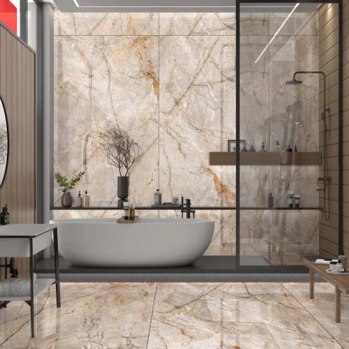 Керамогранит Neodom Titanium Silver River Classic Polished бежевый N80007 280х120 см