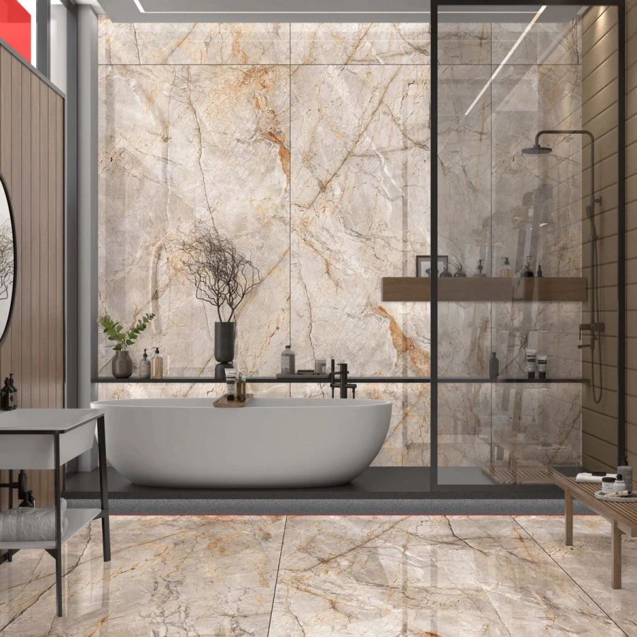 Керамогранит Neodom Titanium Silver River Classic Polished бежевый N80007 280х120 см