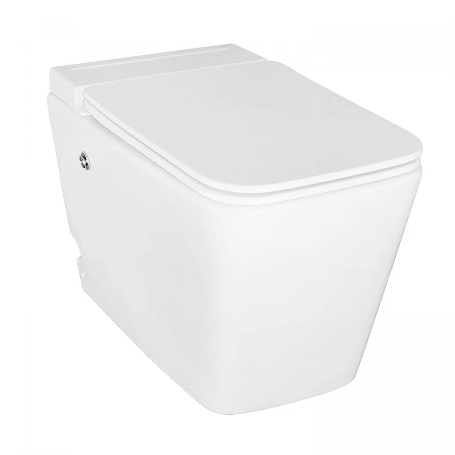 Унитаз импульсный Azario напольный квадратный быстросъемное сиденье микролифт монтажная рама в комплекте AZ-102C 36х59х44 см