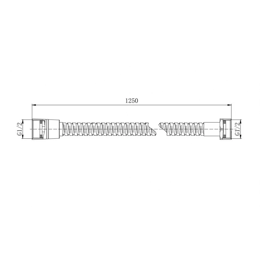 Шланг для душа матовый черный AQ2100MB 125 см
