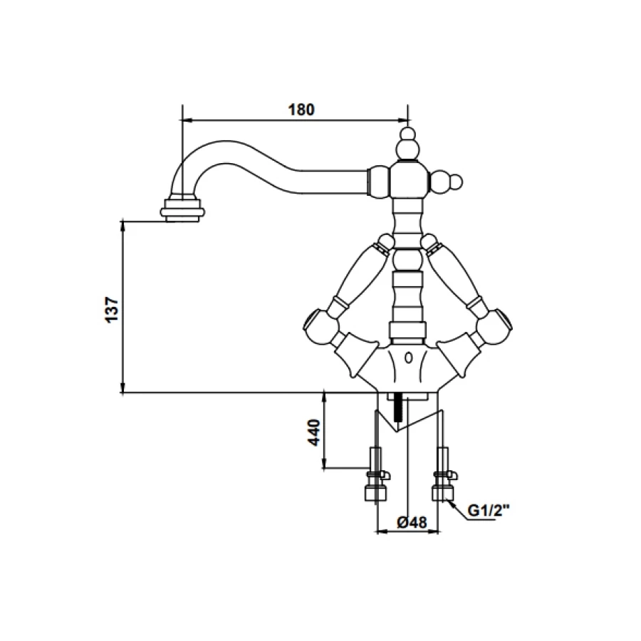 Смеситель для раковины Kaiser Vincent 31011 хром
