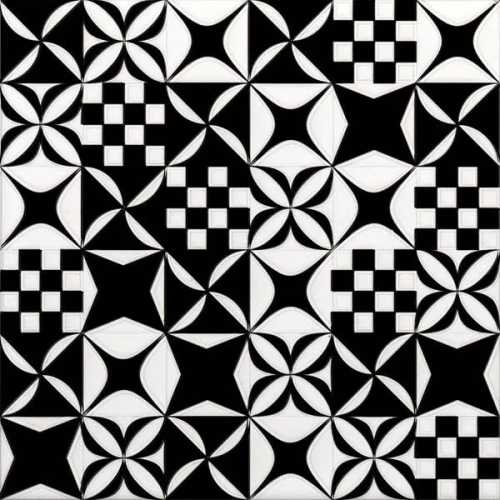 Плитка настенная Cas Ceramica Black&White Mosaico глянцевая черно-белая 20х20 см