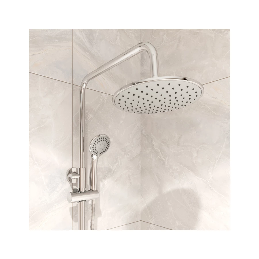 Смеситель с верхним душем Milardo Helic HELSB1FM06 хром