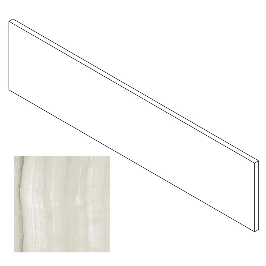 Подступенок Gresse Lalibela оникс серый матовый GRS04-07 120х14,5 см