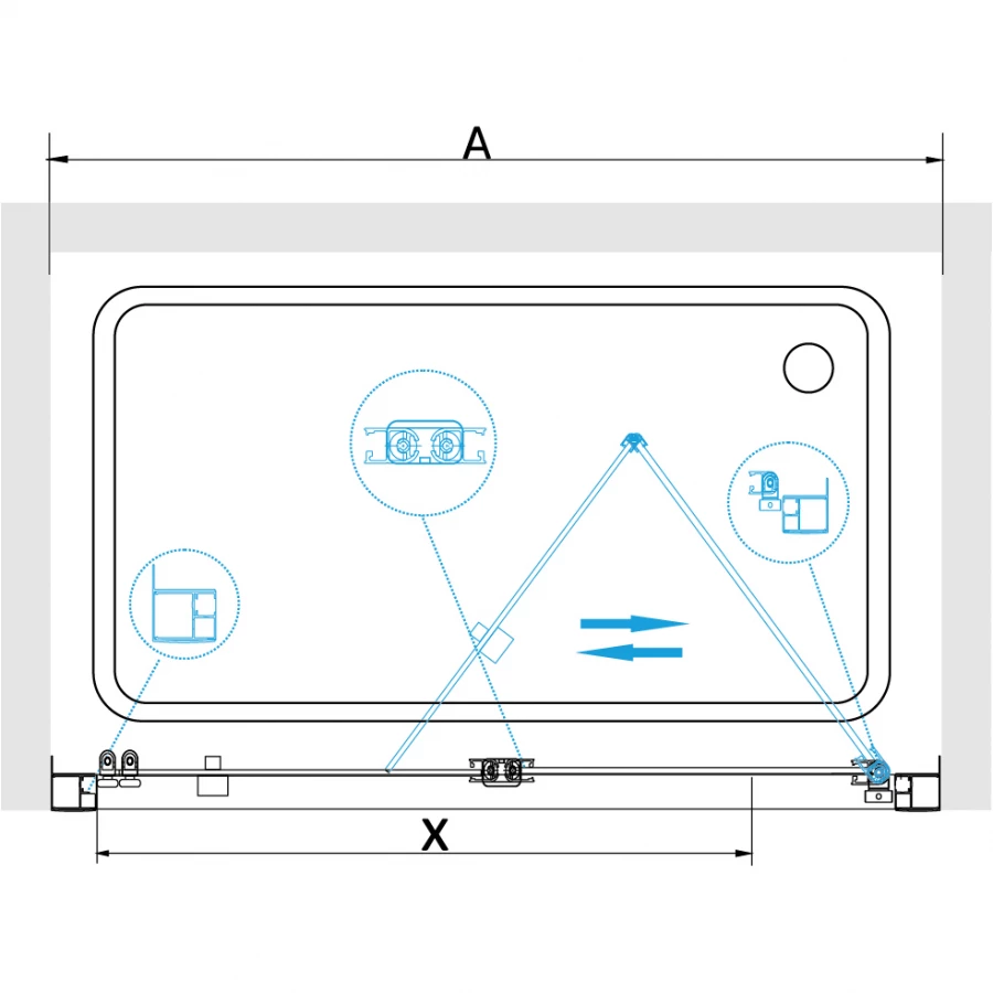 Душевая дверь RGW PA-21B 700 06082107-14