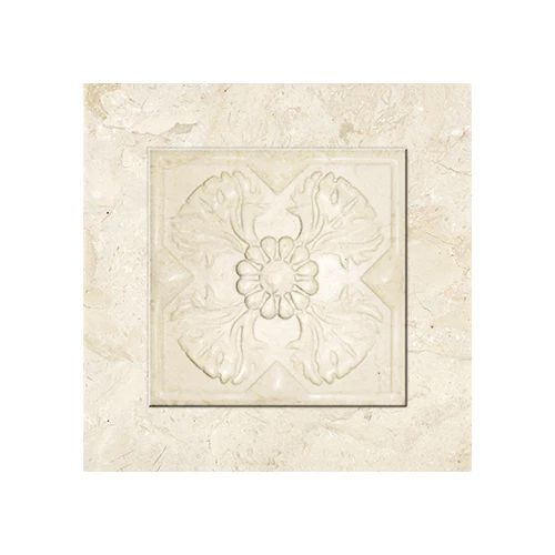 Керамогранит Marmocer Royal 09 Carving Super Ivory Country PJF-DH009-BJHG 14.9x14.9 см