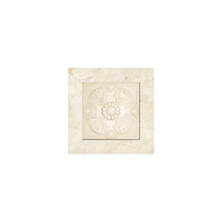 Керамогранит Marmocer Royal 09 Carving Super Ivory Country PJF-DH009-BJHG 14.9x14.9 см