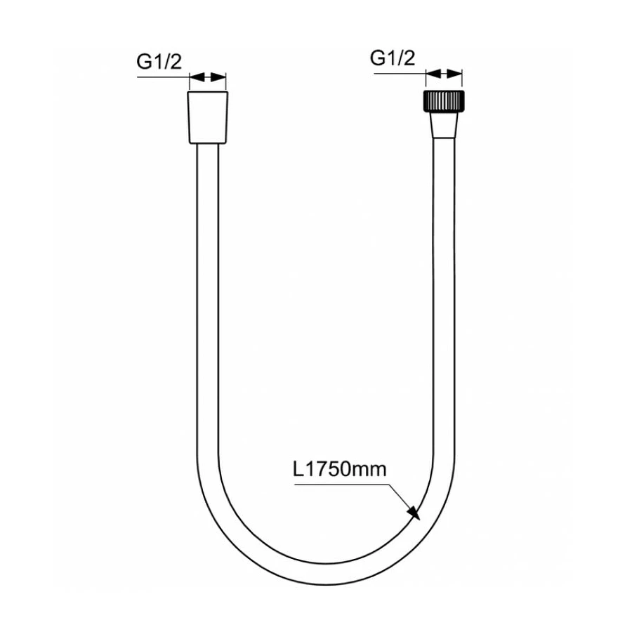 Шланг для душа Ideal Standard Idealflex матовый черный A4109XG 175 см