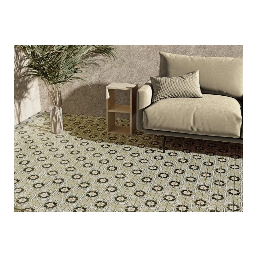 Керамическая плитка Harmony Peronda Casablanca Torres матовая черно-белая 0278029417 12,5х12,5 см