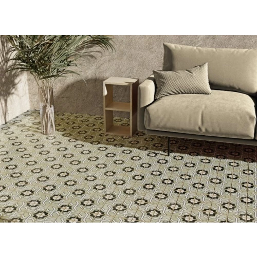 Керамическая плитка Harmony Peronda Casablanca Torres матовая черно-белая 0278029417 12,5х12,5 см