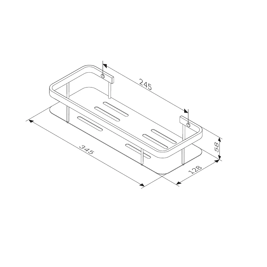 Полка для душа прямая Am Pm Sense L двойная A7453222