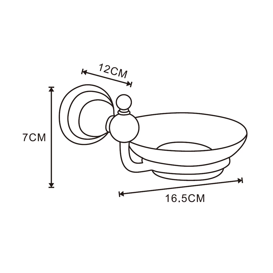 Мыльница Azario Elvia керамическая бронза AZ-91108Q