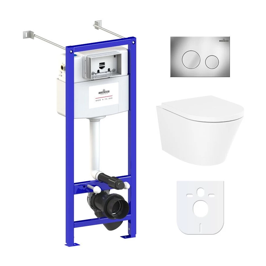 Унитаз Lavinia Boho Relfix Biore Rimless 77050186 (комплект 6 в 1)