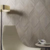 Плитка настенная Porcelanosa Гент 3Д Силвер Диамонд / Gent 3D Silver Diamond матовая серая 100337356 150х59,6 см