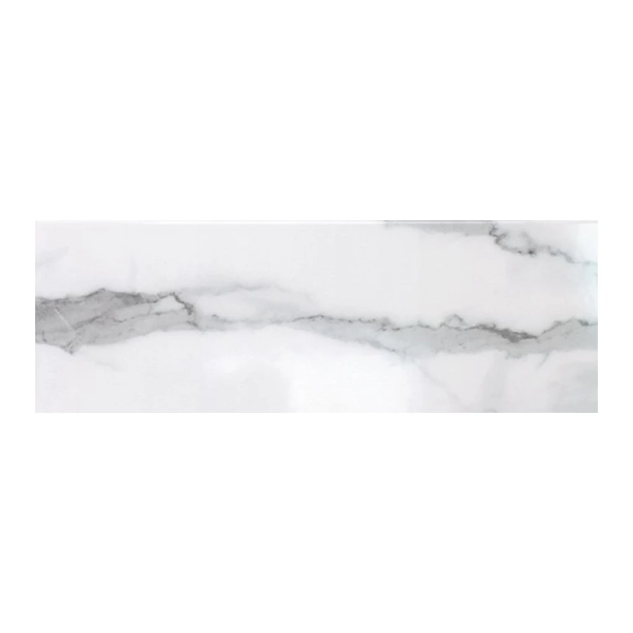 Плитка настенная Monopole Angelo Bianco Brillo Liso глянцевая белая 30х10 см