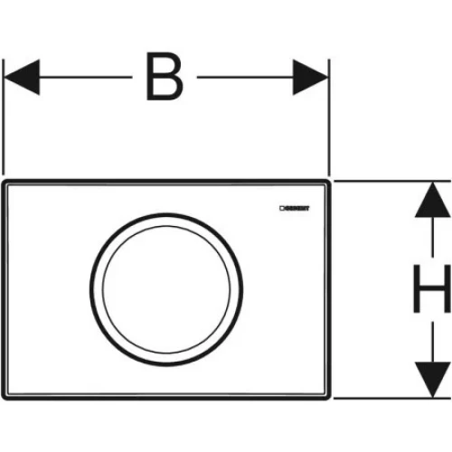 Смывная клавиша Geberit Delta 15 смыв стоп Альпийский белый 115.109.11.1