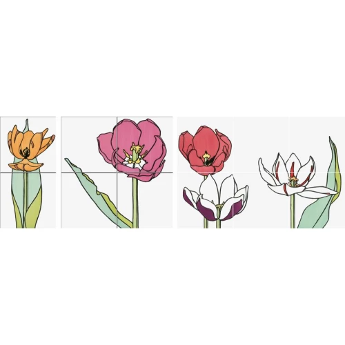 Декор Bardelli Tuli-Tuli 1A глазурованный глянцевый 120х40 см