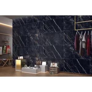 Керамогранит Realistik Obsidian Black High Glossy черный 120х60 см