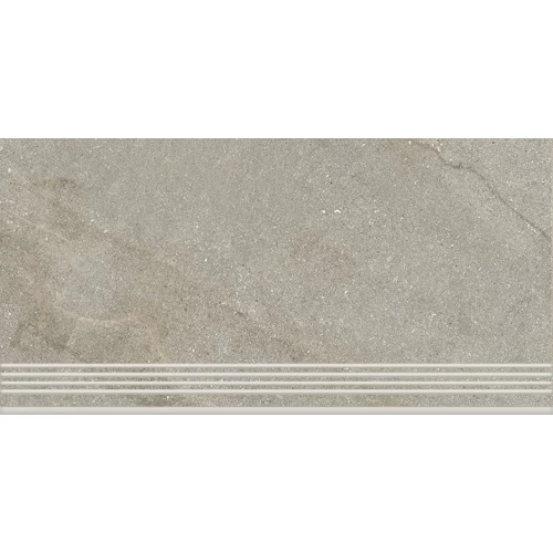 Ступень из керамогранита Kerranova Bereg Grey Beige матовая серо-бежевая K-2403/MR/st01/300x600x9 60х30 см