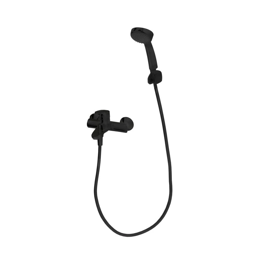 Смеситель для ванны короткий излив Bravat Drop F64898BM-B черный