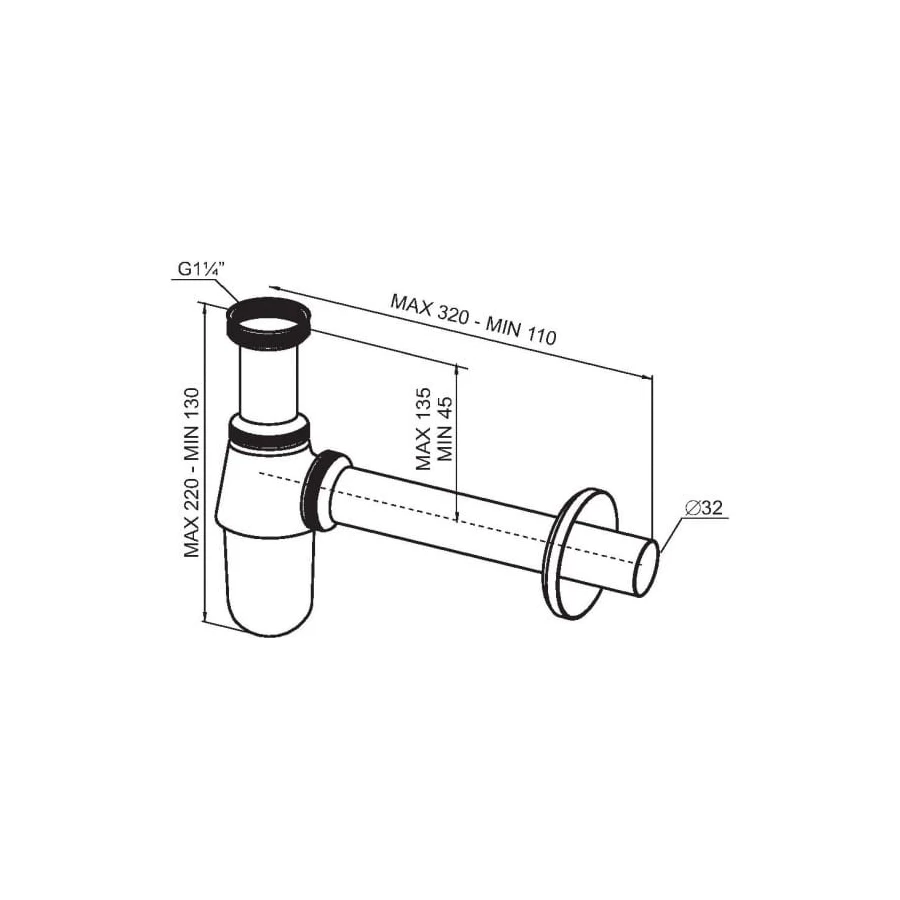 Сифон SantecPro для раковины AQ4132R