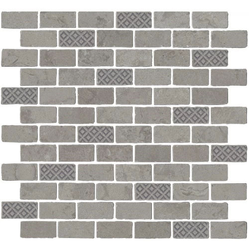 Мозаика Kerama Marazzi Про Лаймстоун Антика 3 матовая серая MBD011 32х30 см