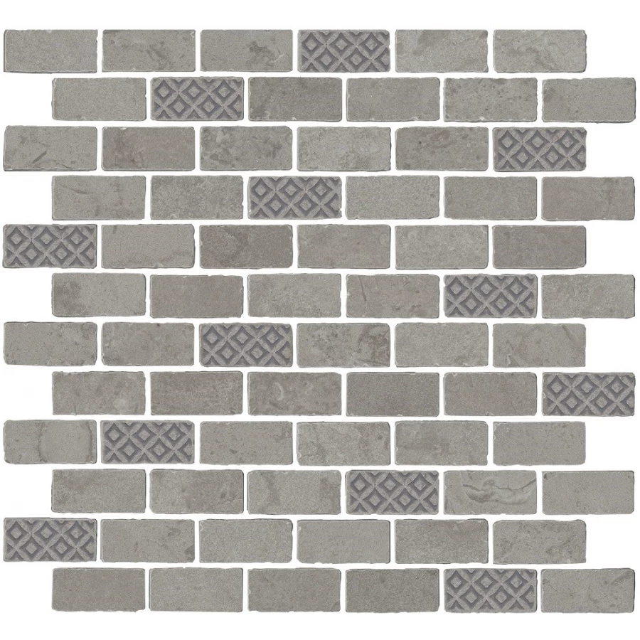 Мозаика Kerama Marazzi Про Лаймстоун Антика 3 матовая серая MBD011 32х30 см