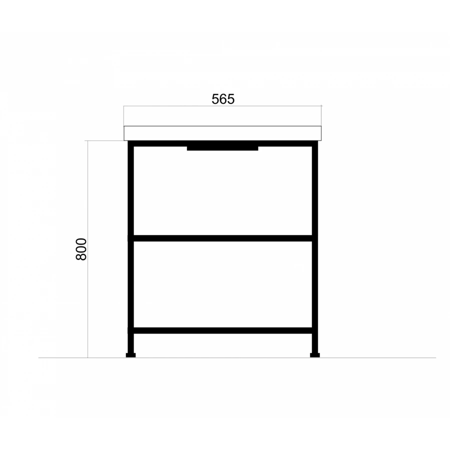 Тумба под раковину MixLine Фостер 60 Бруклин-60 белый 543945