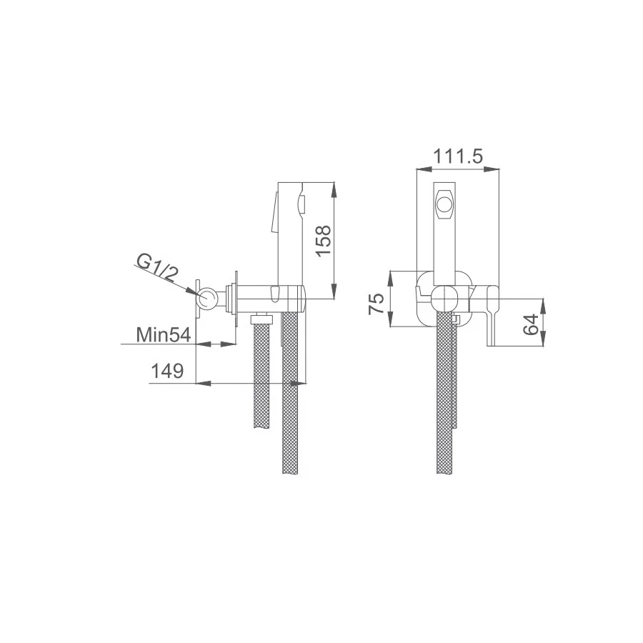 Смеситель Haiba с гигиенической лейкой HB5518-3