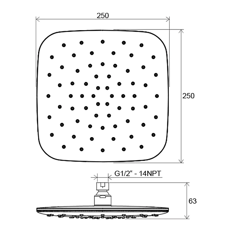 Верхний душ Ravak X07P570