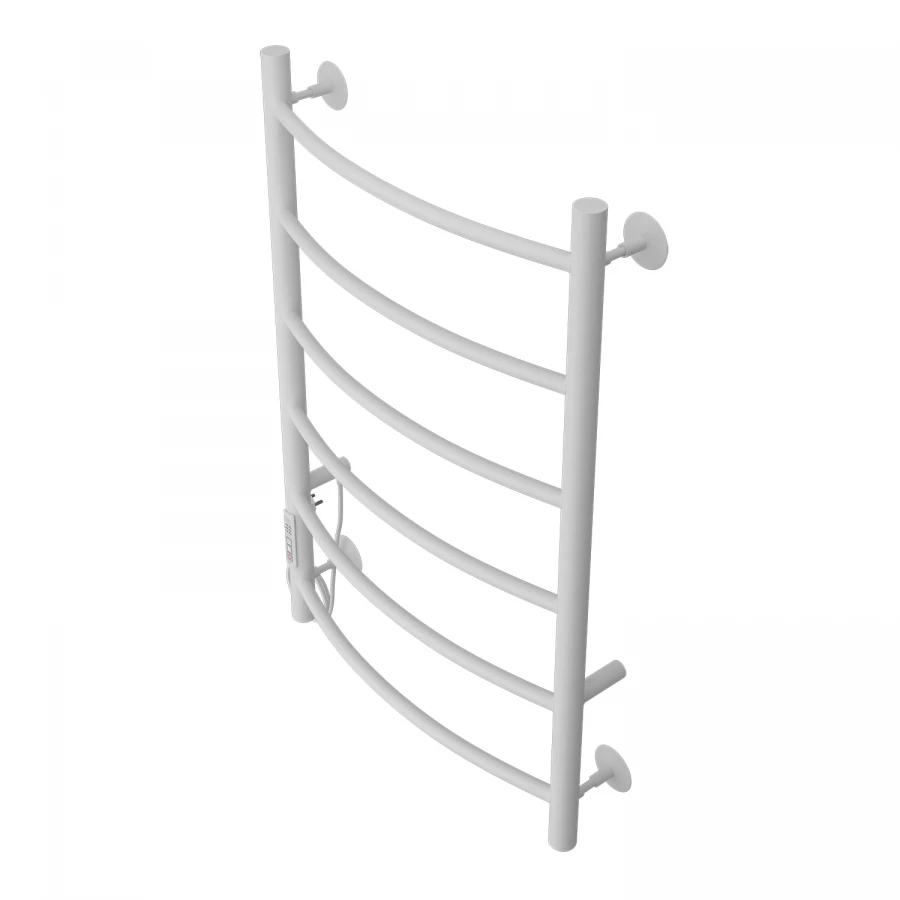 Полотенцесушитель электрический Azario Verona 6 секций тен слева белый AZ04758W 50x80 см