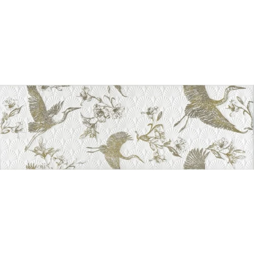 Плитка настенная Kerama Marazzi Гарса Декор матовый белый HGD\A457\12161R 75х25 см