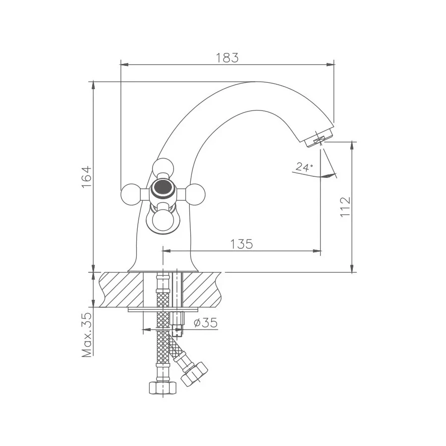 Смеситель для раковины Haiba HB1019-5