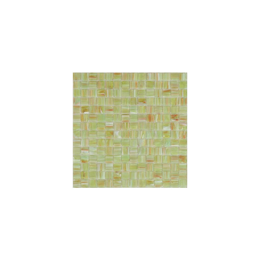 Стеклянная мозаика Rose Mosaic Gold Star сетка 1x1 глянцевая зеленая G21 31,8х31,8 см