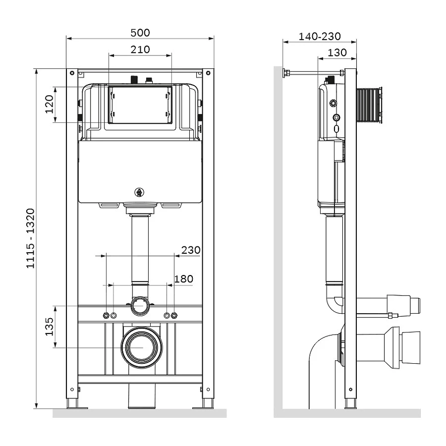 Инсталляция для подвесного унитаза Am Pm Pro I012704