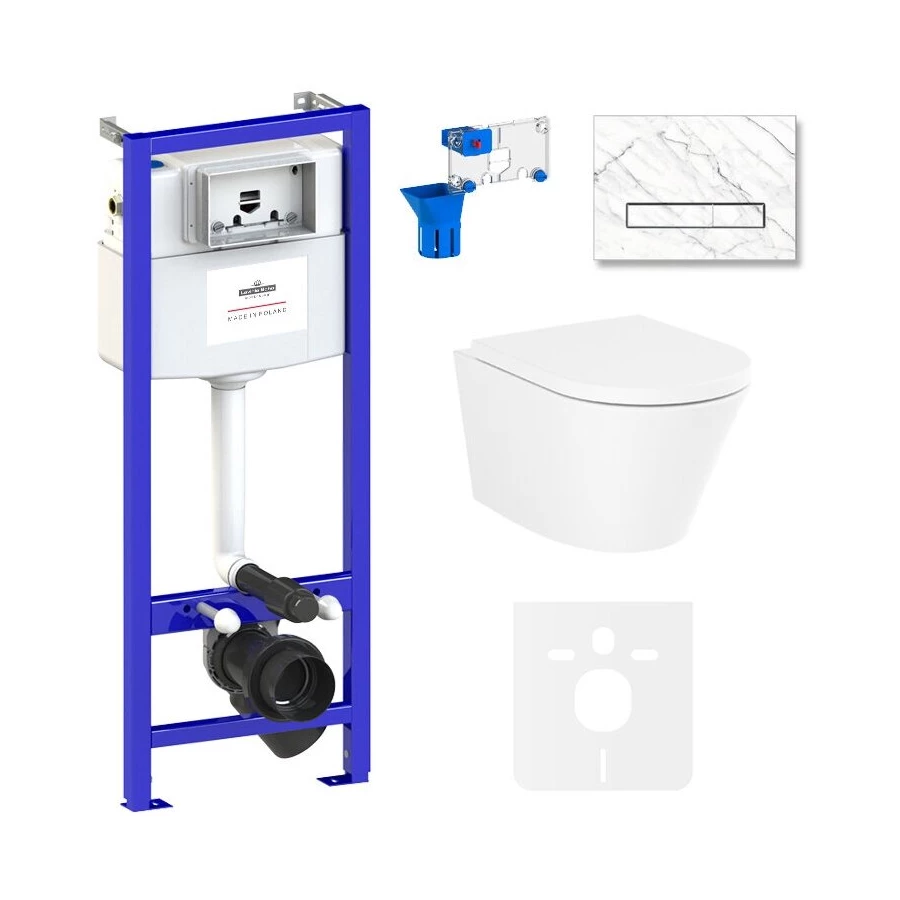 Унитаз Lavinia Boho Relfix Biore Rimless 75110203 (комплект 7 в 1)