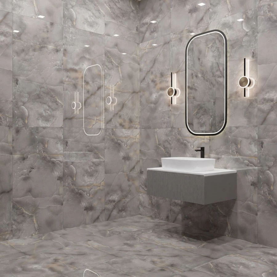 Керамогранит Neodom Sale Classo Onyx Dark Polished серый N20473 120x60 см