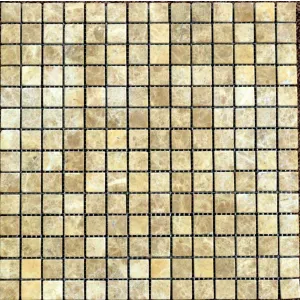 Мозаика Tonomosaic CFS877 imperador light, матовая, из мрамора, кремовая 30,5*30,5 см