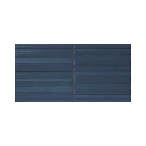 Плитка настенная Harmony Peronda Рас Блуе / Ras Blue матово-глянцевая синяя 31490 40х20 см