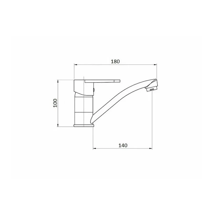 Смеситель Voda Drop для кухни хром DP15