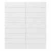 Плитка настенная Smile Tile Лигурия / Liguria Фузион Вайт / Fusion White глянцевая белая 30х7,5 см