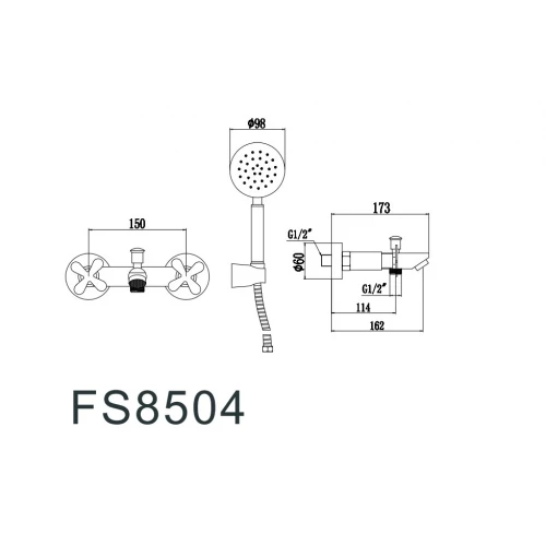 Смеситель Fmark для ванны FS8504