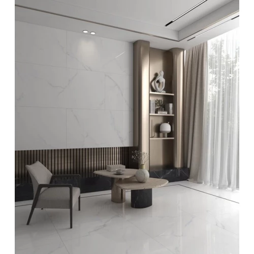 Керамогранит Meili Ceramic Alberta Polish глянцевый белый 160х80 см