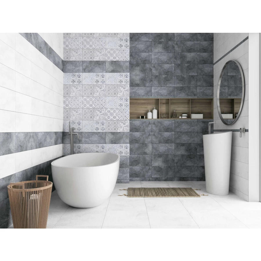 Плитка настенная Lasselsberger Ceramics Кампанилья серый 1039-0245 40х20 см