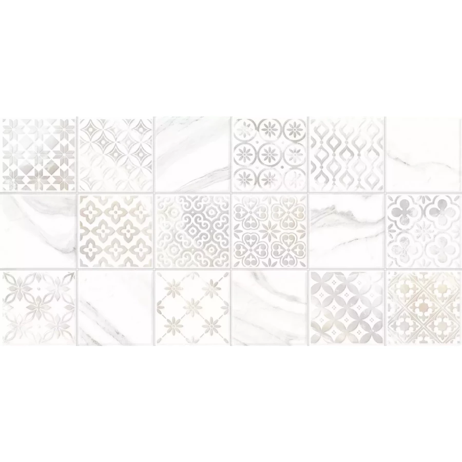 Плитка настенная Alma Ceramica Fresco рельефная глянцевая белая TWU2550FRC17 50х24,9 см